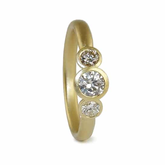 gold contempory diamond wedding rings